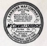 1904 Town Map of McConnellsburgh Fulton County Pennsylvania
