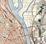 1940 Topo Map of Granite City Illinois Mississippi River