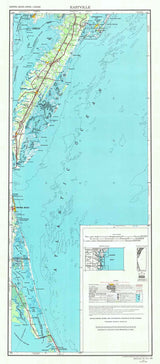 1946 Topo Map of Eastville Virginia Assateague Island Virginia Beach