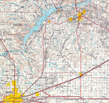 1954 Topo Map of Amarillo Texas Borger Pampa