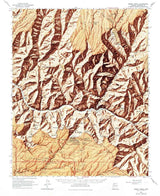 1962 Topo Map of Bright Angel Arizona Coconino Plateau
