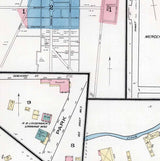1885 Town Map of Mercerburg Franklin County Pennsylvania