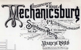 1896 Town Map of Mechanicsburg Cumberland County Pennsylvania