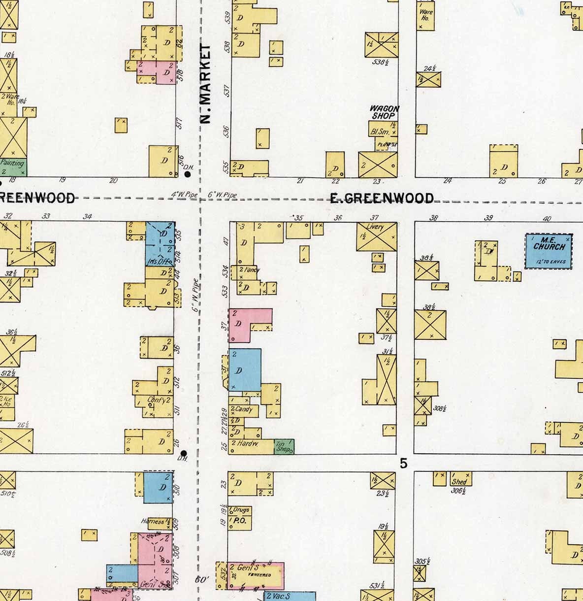 1899 Town Map of Millerstown Perry County Pennsylvania