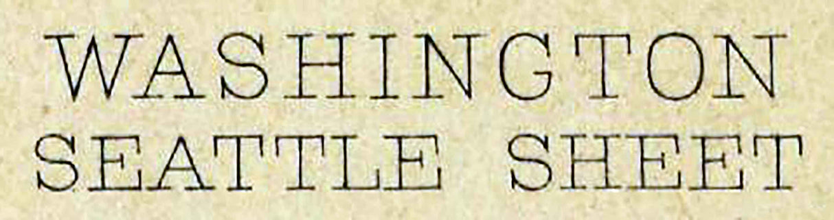 1894 Topo Map of Seattle Washington Blake Island