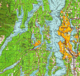 1962 Topo Map of Seattle Washington Tacoma Olympic National Forest