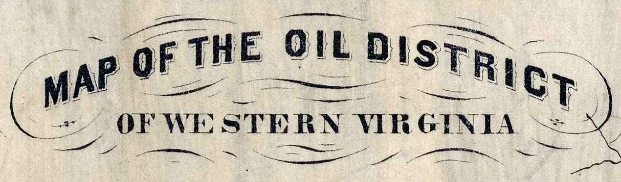 1865 Map of Oil District of West Virginia