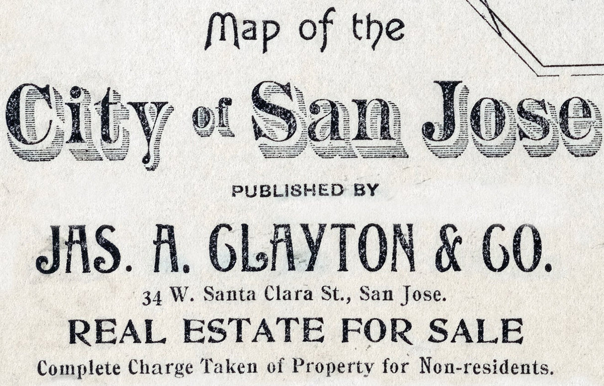 1899 Map of San Jose California
