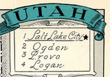 1931 Map of Utah & Great Salt Lake