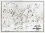 1876 Map of Lakes Around Oconomowoc Wisconsin