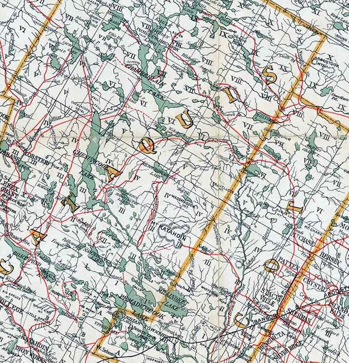 1895 Map of Maine Moosehead Lake and Aroostook County