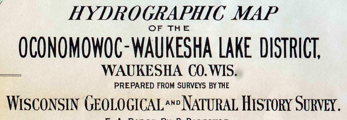 1898 Map of Oconomowoc-Waukesha Lake District Waukesha County Wisconsin