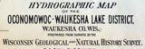 1898 Map of Oconomowoc-Waukesha Lake District Waukesha County Wisconsin