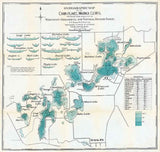 1898 Map of the Chain O Lakes Waupaca County Wisconsin