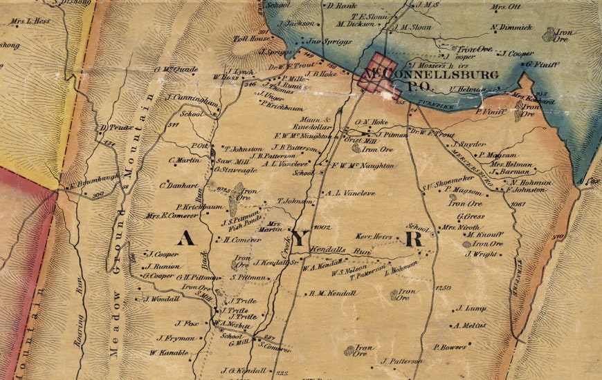 1873 Map of Fulton County Pa