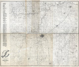 1886 Farm Line Map of Vernon County Missouri Nevada City