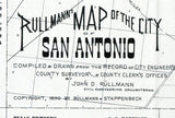 1890 Map of San Antonio Texas