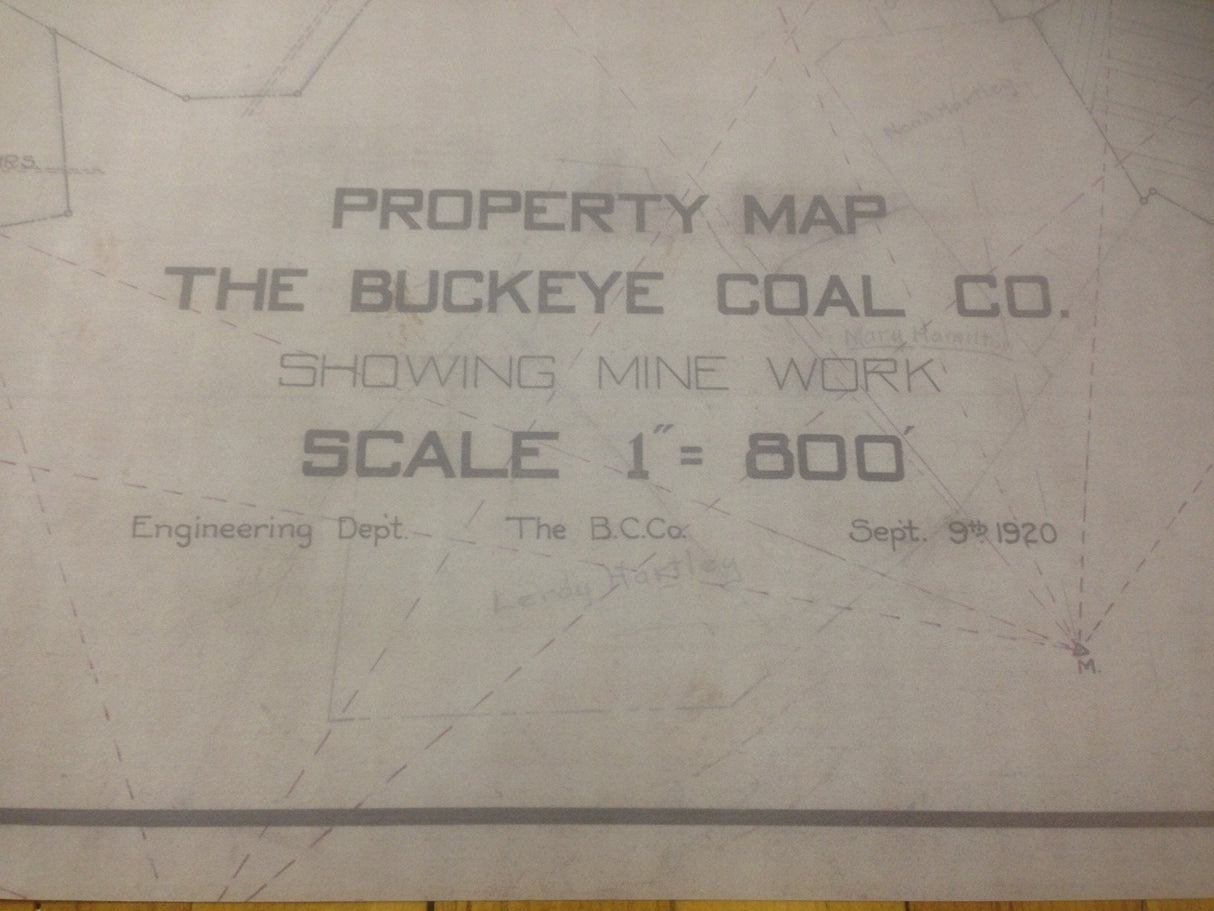 1920 Nemacolin Mine Map Carmichaels Greene County Pa