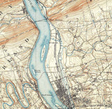 1892 Topo Map of Harrisburg Pennsylvania