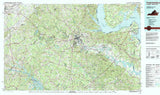 1983 Topo Map of Fredericksburg Virginia Potomac River