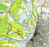 1916 Topo Map of Memphis Tennessee