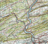 1957 Topo Map of Harrisburg Pennsylvania