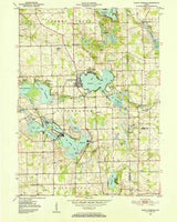 1950 Topo Map of North Webster Quadrangle Indiana Lake Webster