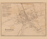 1859 Town Map of Hempstead New York
