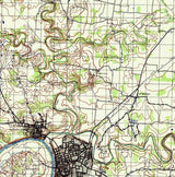 1944 Topo Map of Clarksville Tennessee Camp Campbell