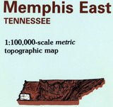 1986 Topo Map of Memphis East Tennessee Somerville