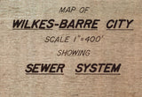 1967 Map of Wilkes-Barre Pennsylvania