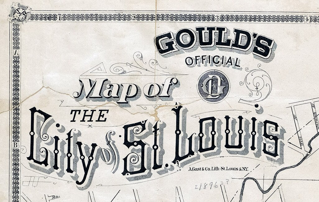 1896 Map of Saint Louis Missouri