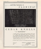 1925 Cedar Knolls Plan of Lots Anastasia Island Saint Augustine Florida