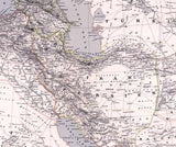 1855 Map of Vorder Asien Berlin Middle East Germany
