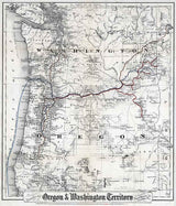 1880 Map of Colton Township Oregon and Washington Territory