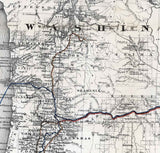 1880 Map of Colton Township Oregon and Washington Territory