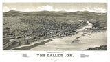 1884 Panoramic Map of The Dallas Oregon