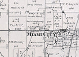 1871 Map of Elizabeth Township Miami County Ohio