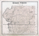 1871 Map of Spring Creek Township Miami County Ohio