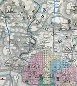 1862 Topo Map of District of Columbia Washington DC