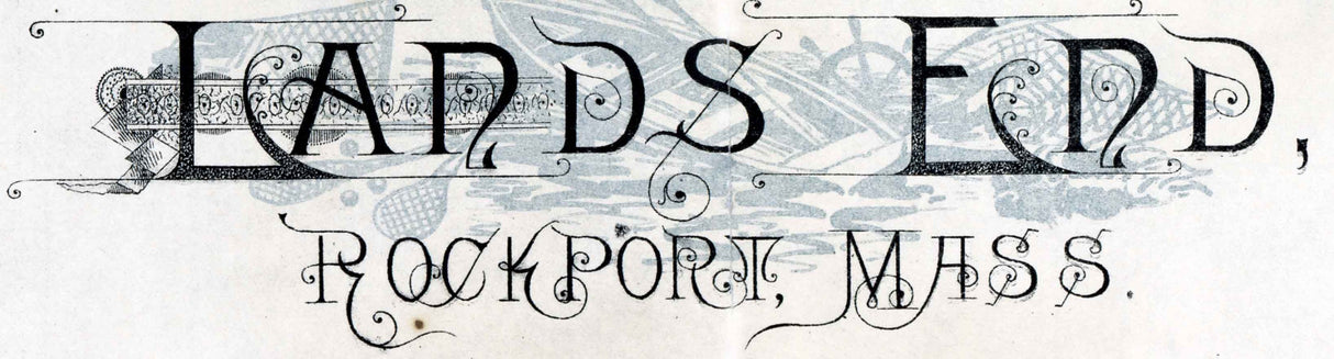 1880 Panoramic Map of Lands End Rockport Massachusetts
