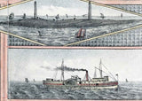 1880 Panoramic Map of Lands End Rockport Massachusetts