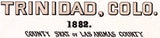 1882 Panoramic Map of Trinidad Colorado Las Animas County