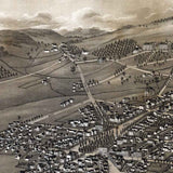 1885 Panoramic Map of Hamilton New York