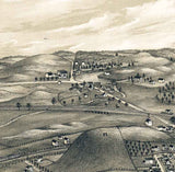 1885 Panoramic Map of Weedsport New York
