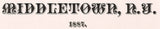 1887 Panoramic Map of Middletown New York