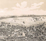 1887 Panoramic Map of Middletown New York