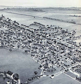 1888 Panoramic Map of Annville Pennsylvania
