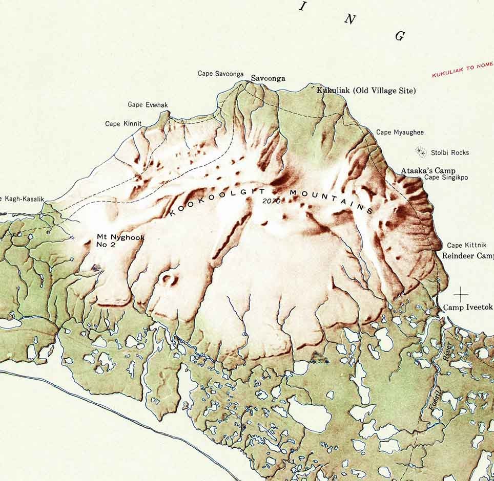 1949 Topo Map of St Lawrence Alaska AK