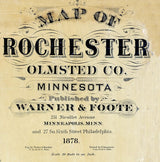 1878 Map of Rochester Olmsted County Minnesota